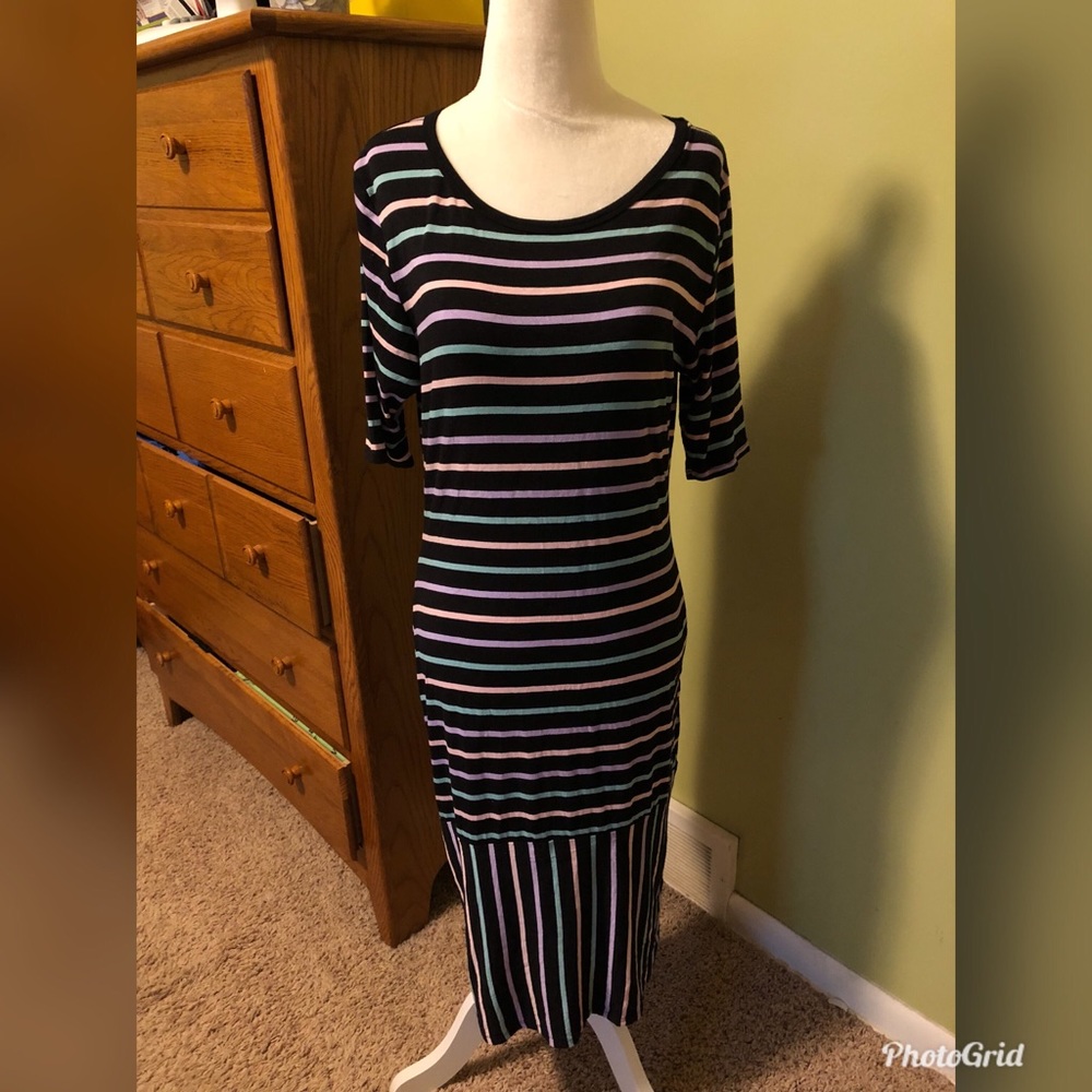 Lularoe Navy Striped Julia
